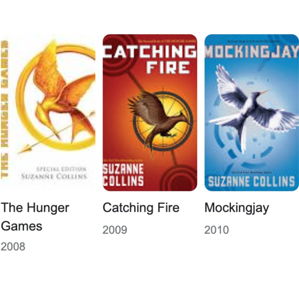 Hunger Games, Mocking Jay, Catching Fire Books